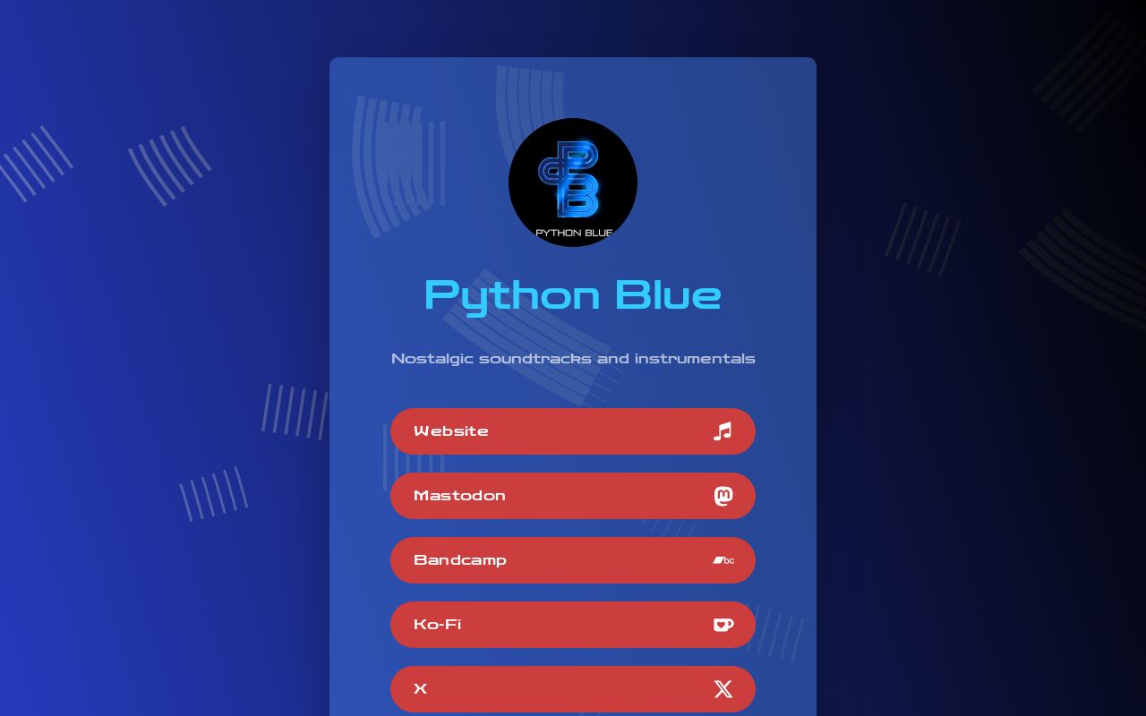 Python Blue - Socials